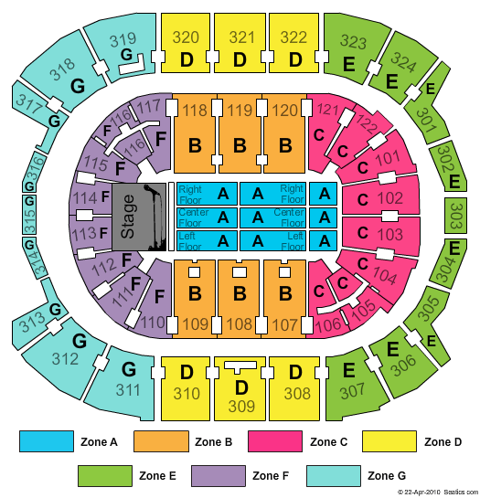 Scotiabank Arena End Stage Zone Seating Chart